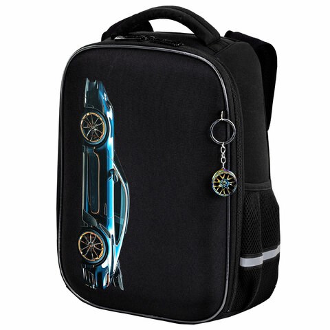 Ранец BRAUBERG LIGHT, 1 отделение, с брелком, Vertical car, 36х26х13 см, 273110 273110