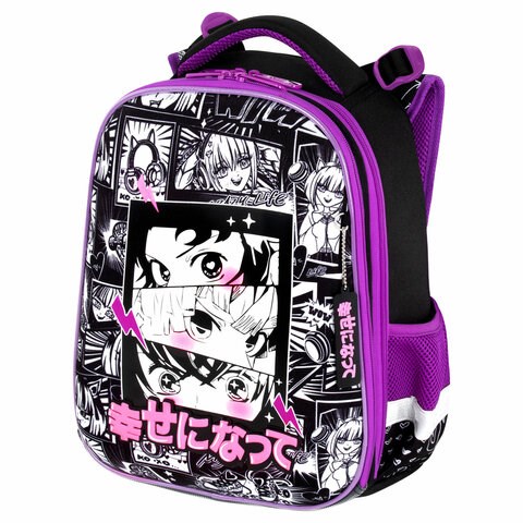 Ранец BRAUBERG PREMIUM, 2 отделения, с брелоком, "Anime movie", 38х29х16 см, 272018 272018