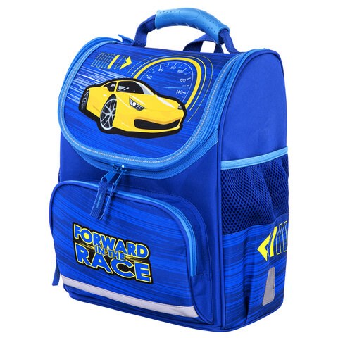 Ранец ПИФАГОР BASIC, с эргономичной спинкой, "Racing car", 35х28х18 см, 270689 270689