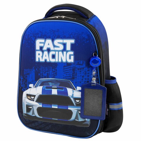 Ранец ЮНЛАНДИЯ LIGHT, 2 отделения, "Speedy car", 38х29х16 см, 270608 270608