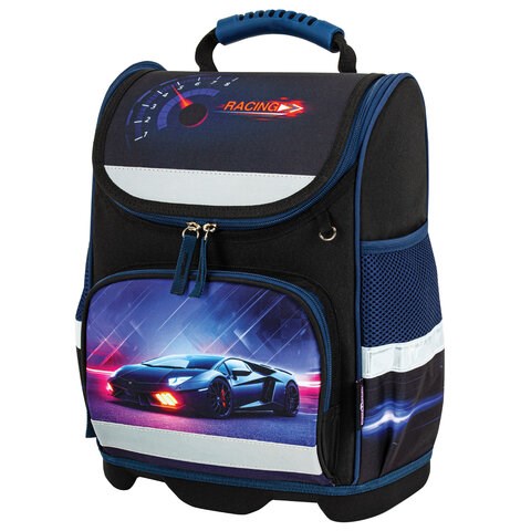 Ранец ЮНЛАНДИЯ WISE, 1 отделение, 3 кармана, устойчивое дно, "Street power", 37x29х15 см, 272071 272071