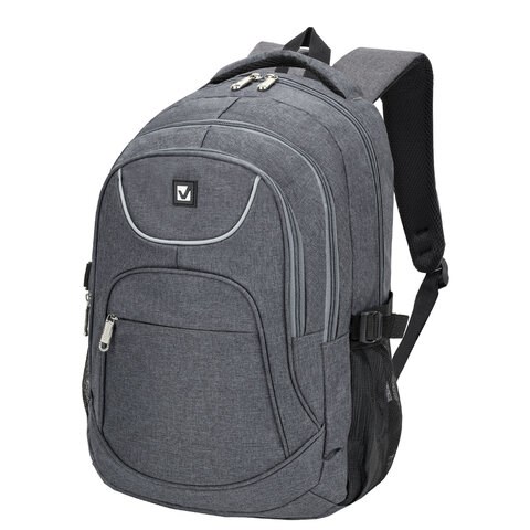 Рюкзак BRAUBERG HIGH SCHOOL универсальный, 3 отделения, "Осень", серый, 46х31х18 см, 225518 225518