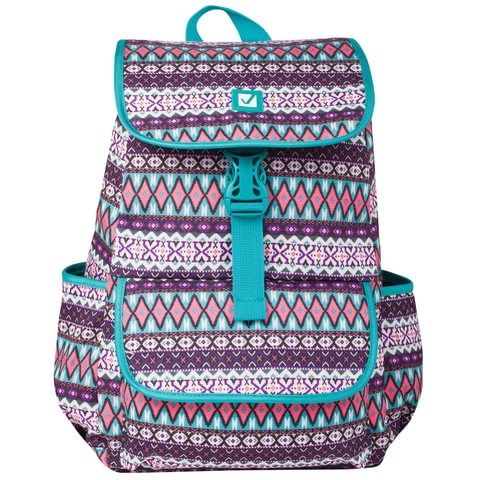 Рюкзак BRAUBERG TRACE универсальный, с клапаном, узоры, "Rhombus", 34х25,5х12,5 см, 226358 226358