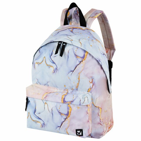 Рюкзак BRAUBERG СИТИ-ФОРМАТ универсальный, "Mineral", розово-голубой, 41х32х14 см, 270791 270791