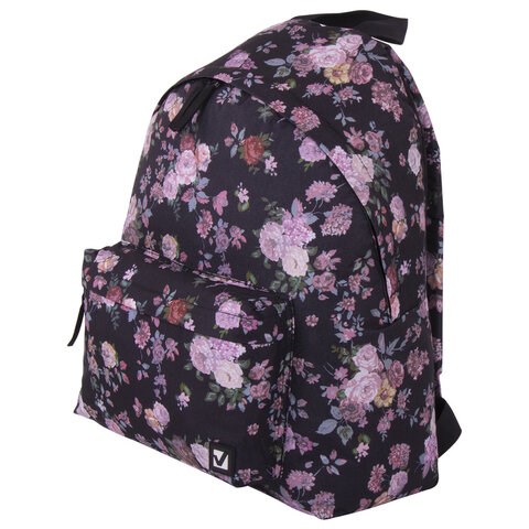 Рюкзак BRAUBERG СИТИ-ФОРМАТ универсальный, "Roses", разноцветный, 41х32х14 см, 228852 228852