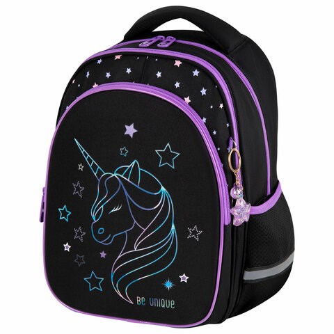 Рюкзак BRAUBERG OPTIMA, 2 отделения, с брелоком, "Radiant unicorn", 36х27х18 см, 273157 273157