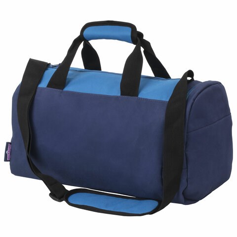 Сумка для занятий спортивная ЮНЛАНДИЯ с отделением для обуви, 40х22х20 см, синий/голубой, 270096 270096