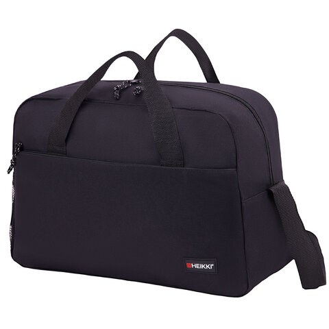 Сумка спортивная HEIKKI MOVE (ХЕЙКИ), карман на молнии, черная, 30x45x20 см, 272620 272620