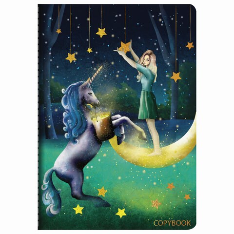 Тетрадь 40 л. в клетку обложка SoftTouch, фольга, бежевая бум. 70 г/м2, сшивка, А5 (147х210 мм), FAIRY TALE, BRAUBERG, 403788 403788