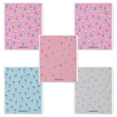 Тетрадь А5 48 л. АЛЬТ скоба, клетка, Soft Touch, фольга, "ЗЕФИРНОЕ НАСТРОЕНИЕ", 7-48-569 403387