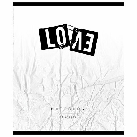 Тетрадь А5 48 л. ПЗБМ, скоба, клетка, матовая ламинация, брайль, "Фикс" (микс в спайке), 23843 405352