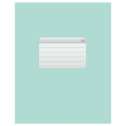 Тетрадь А5, 48 л., HATBER-ECO скоба, офсет №2 ЭКОНОМ, клетка, обложка мелованная бумага, "Зеленая", 075743, 48Т5D1_27731 404487