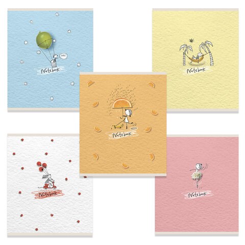 Тетрадь А5, 48 л., ПЗБМ, скоба, клетка, ламинация, конгрев, выборочный лак, "Мульти-Арт" (5 видов), 029951 404207