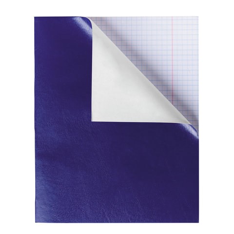 Тетрадь бумвинил, А5, 48 л., скоба, офсет №1, клетка, с полями, Синий, HATBER, 012838, 48Т5бвВ1 402850