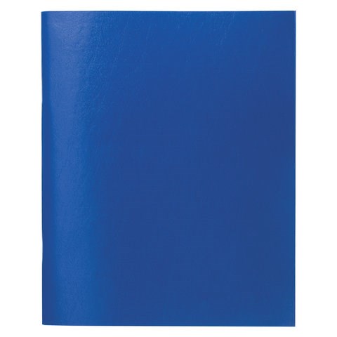 Тетрадь бумвинил, А5, 96 л., скоба, офсет №1, клетка, с полями, STAFF, СИНИЙ, 403418 403418