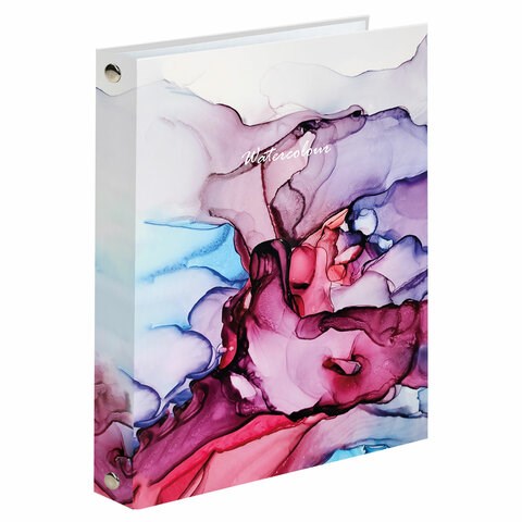 Тетрадь на кольцах А5 (175х215 мм), 240 листов, твердый картон, клетка, BRAUBERG, Акварель, 404096 404096