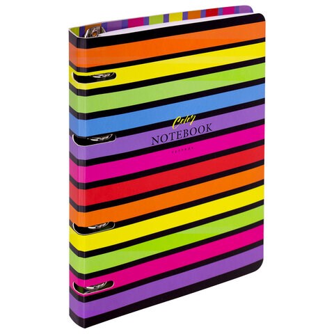 Тетрадь на кольцах А5 160х212 мм, 120 листов, картон, матовая ламинация, клетка, BRAUBERG, "Colors", 404727 404727