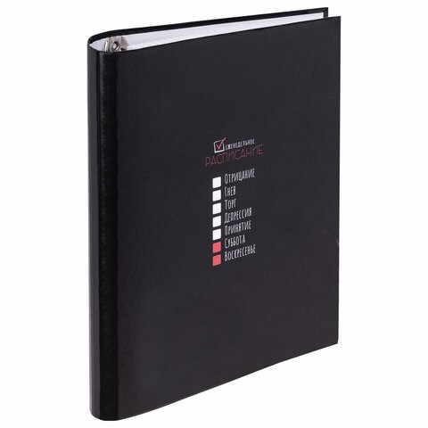 Тетрадь на кольцах А5 175х215 мм, 120 листов, твердый картон, клетка, BRAUBERG, "Стадии недели", 404717 404717