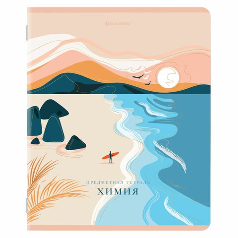 Тетрадь предметная "ELEGANCE" 48 л., SoftTouch, фольга, ХИМИЯ, клетка, BRAUBERG, 404555 404555