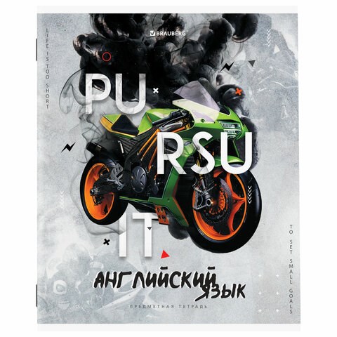 Тетрадь предметная "SPORT CLUB" 48 л., обложка картон, АНГЛИЙСКИЙ ЯЗЫК, клетка, подсказ, BRAUBERG, 404796 404796