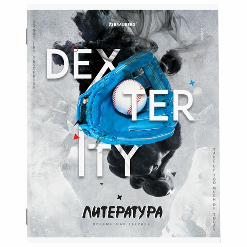 Тетрадь предметная "SPORT CLUB" 48 л., обложка картон, ЛИТЕРАТУРА, линия, подсказ, BRAUBERG, 404802 404802