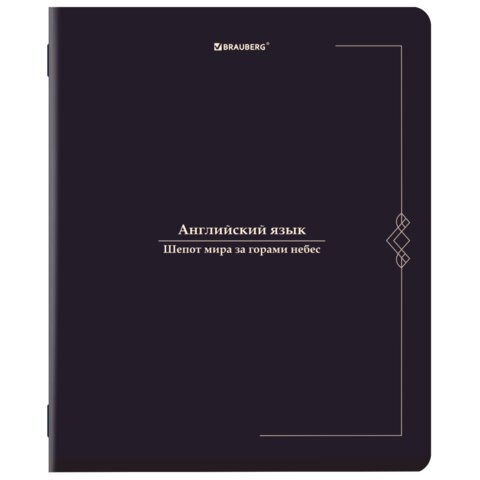 Тетрадь предметная VINTAGE 48 л., SoftTouch, АНГЛИЙСКИЙ ЯЗЫК, клетка, подсказ, BRAUBERG, 405150 405150