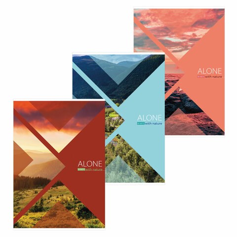 Тетрадь А4, 96 л., BRAUBERG, скоба, линия, обложка картон, "Природа", 404067 404067