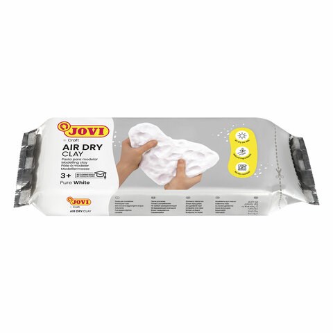 Паста (масса) для моделирования и лепки JOVI, отвердевающая, 250 г, белая, 83 223957