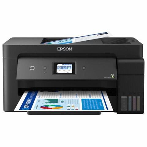 МФУ струйное EPSON L14150 "4 в 1" А3, 17 стр./мин, 4800х1200, ДУПЛЕКС, АПД, сетевая карта, Wi-Fi, СНПЧ, C11CH96403 354786