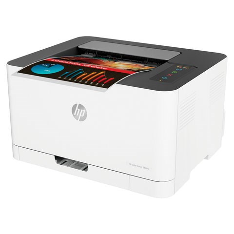 Принтер лазерный ЦВЕТНОЙ HP Color Laser 150nw А4, 18 стр./мин., 20000 стр./мес., Wi-Fi, сетевая карта, 4ZB95A 354373
