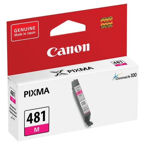 Картридж струйный CANON (CLI-481M) для PIXMA TS704 / TS6140, пурпурный, ресурс 236 страниц, оригинальный, 2099C001 363214