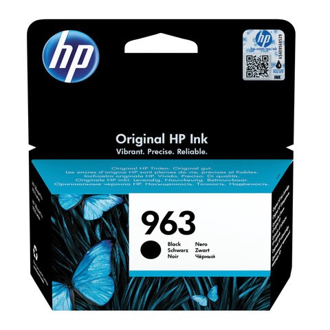 Картридж струйный HP (3JA26AE) для HP OfficeJet Pro 9010/9013/9020/9023, №963 черный, ресурс 1000 страниц 363476