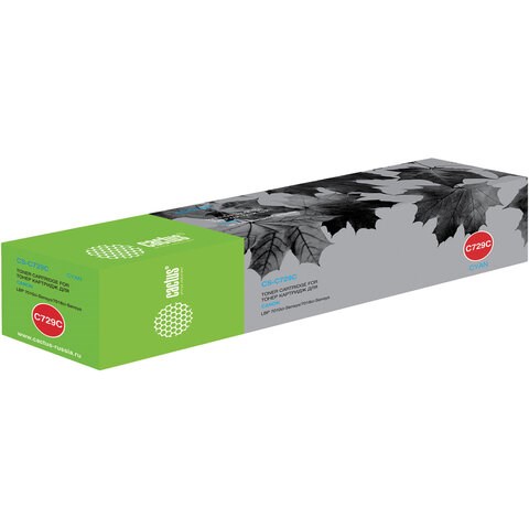 Картридж лазерный CACTUS (CS-C729C) для CANON LBP-7010C/7018C, голубой, ресурс 1000 страниц 362727