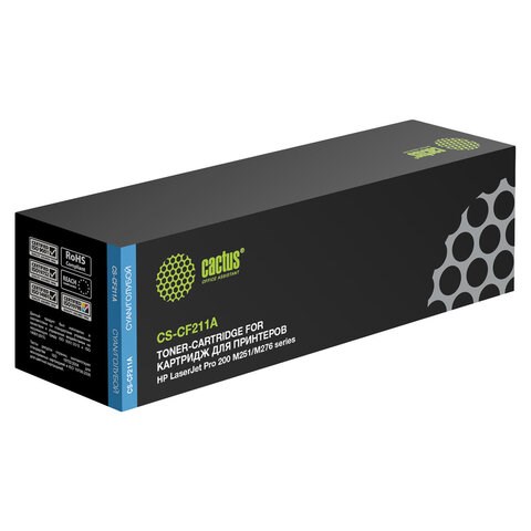 Картридж лазерный CACTUS (CS-CF211A) для HP LaserJet Pro 200 M276n/M276nw, голубой, ресурс 1800 стр. 362043