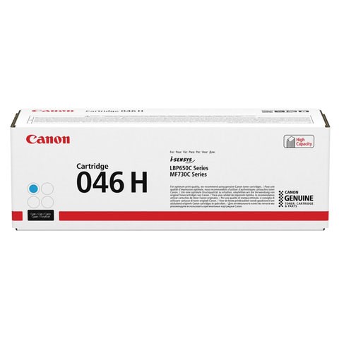 Картридж лазерный CANON (046HC) i-SENSYS LBP653Cdw / 654Cx / MF732Cdw / 734Cdw, голубой, ресурс 5000 страниц, оригинальный, 1253C002 363233