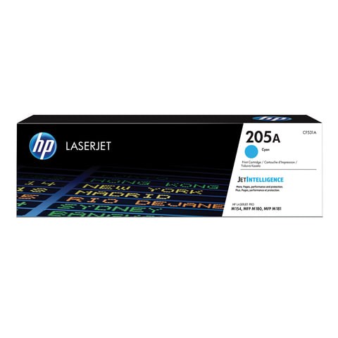 Картридж лазерный HP (CF531A) LaserJet Pro M180/M181, №205A, голубой, оригинальный, ресурс 900 страниц 362927