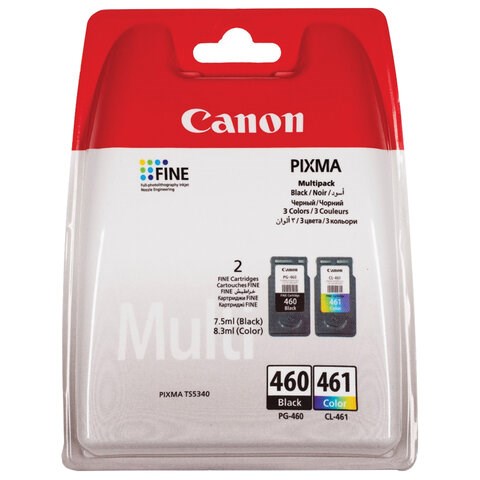 Картридж струйный CANON (PG-460/CL-461) для Pixma TS5340, оригинальный КОМПЛЕКТ 2 цвета, 3711C004 363861