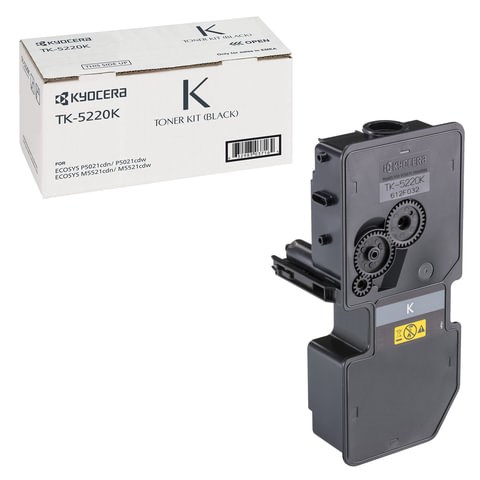 Тонер-картридж KYOCERA (TK-5220K) ECOSYS P5021cdn/cdw/M5521cdn/cdw, черный, ресурс 1200 стр., оригинальный, 1T02R90NL1 320854