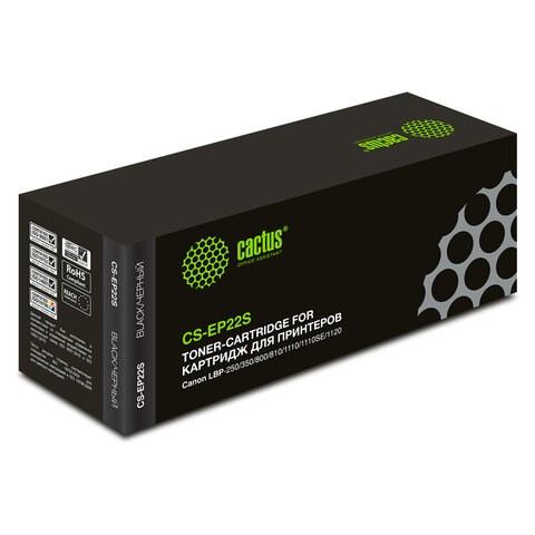 Картридж лазерный CACTUS (CS-EP22S) для CANON LBP-800/810/1120, ресурс 2500 страниц 361995