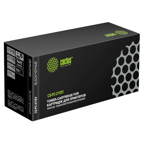 Картридж лазерный CACTUS (CS-PC-211EV) для Pantum P2200/P2207/P2500W/M6500/M6550, ресурс 1600 страниц 363865