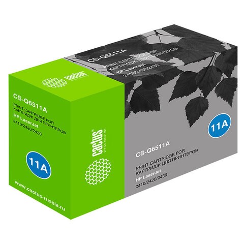 Картридж лазерный CACTUS (CS-Q6511A) для HP LaserJet 2410/2120/2430, ресурс 6000 стр. 362079