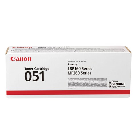 Картридж лазерный CANON (051) i-SENSYS LBP162dw/MF264dw/267dw/269dw, ресурс 1700 страниц, оригинальный, 2168C002 363226