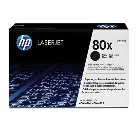Картридж лазерный HP (CF280X) LaserJet Pro M401/M425, №80X, черный, оригинальный, ресурс 6900 страниц 361002