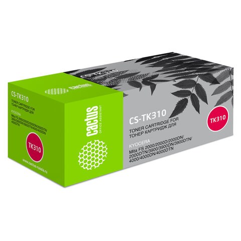 Тонер-картридж CACTUS (CS-TK310) для KYOCERA FS-2000/2000D/2000DN/3900/4000, ресурс 12000 стр. 320901