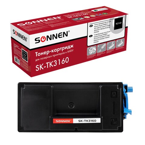 Тонер-картридж лазерный SONNEN (SK-TK3160) для KYOCERA ECOSYS P3045dn/P3050dn/P3060dn/M3145dn, ресурс 12500 стр., 364080 364080