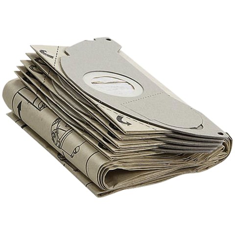 Мешки для сбора пыли KARCHER, комплект 5 шт., бумажные, +1 микрофильтр, для пылесоса SE 5.100, 6.904-143.0 450536