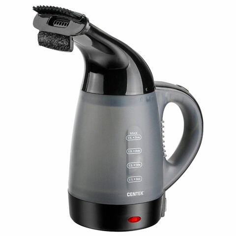 Отпариватель ручной CENTEK CT-2381 с функцией чайника, 600 Вт, пар 15 г/мин, резервуар 0,4 л, 1 режим, черный 457585