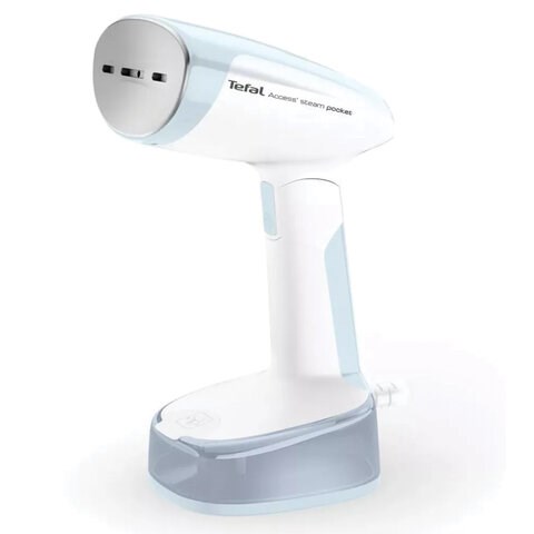 Отпариватель ручной TEFAL DT3041E1, 1300 Вт, пар 20 г/мин, резервуар 0.12 л, 1 режим, белый/голубой, 1830008776 456497