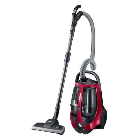 Пылесос SAMSUNG VCC885FH3P/XEV с контейнером "циклон", 2200 Вт, мощность всасывания 430 Вт, красный 455815