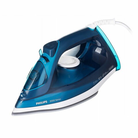 Утюг PHILIPS DST3040/70, 2600 Вт, керамическое покрытие, самоочистка, антикапля, автоотключение, синий 456943